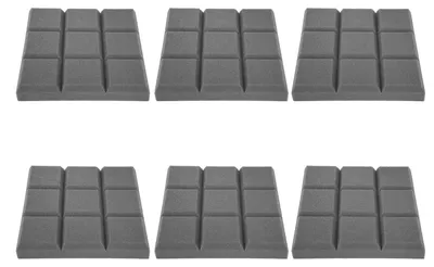 Image de 6 panneaux d'absorption acoustique, matériau dense, ignifuge et offrant une sécurité acoustique (gris)