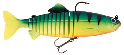 Produktbild von Fox Rage Replicant Jointed - Swimbait Wobbler, Farbe:UV Firetiger, Länge / Gewicht:18cm - 80g