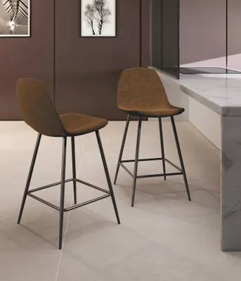 Produktbild von Brigitte - Brauner Hocker aus  - 2er-Set