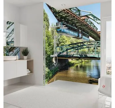 Produktbild von Duschrückwand SCHULTE DecoDesign Schwebebahn Wuppertal rechts 255 x 100 mm D190102523 8168