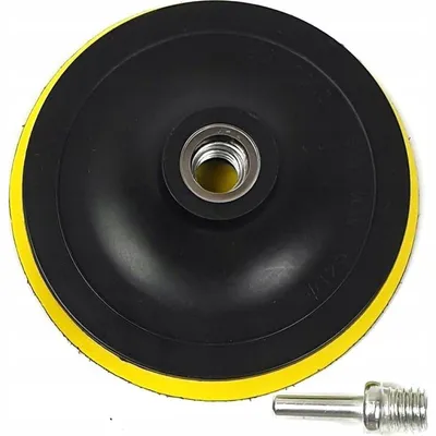 Zdjęcie produktu dla ELMAX | Adapter talerza polerskiego, 125 mm, tarcza szlifierska z rzepem M14 z trzpieniem do szlifierki kątowej z wiertarką