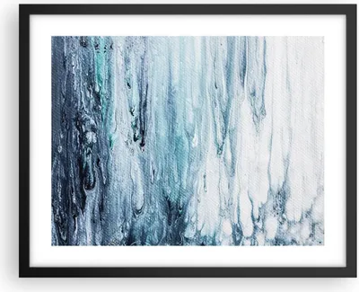Produktbild von Gerahmtes Poster - Schwarzer Rahmen - Abstraktion Prellung Blau - 50x40 cm - Wand Bild - Wanddeko - Wandbilder - Kunstposter - Wandposter - Bilderrahmen - Bilder - Kunstdruck - P2BAA50x40-4380