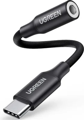 Zdjęcie produktu dla Adapter Ugreen AV161 do słuchawek mini jack 3,5 mm (żeński) / USB-C (męski) 10 cm - czarny