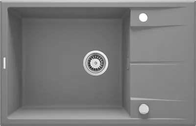 Productafbeelding van Deante - Zlewozmywak ERIDAN, graniet, 1 kom, met afvoerbak, 78x50 cm, grijs metallic