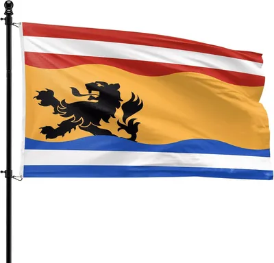 Produktbild von Fahne Zeeuws-Vlaanderen, 90 x 150 cm, Polyester, für die Flaggenmast