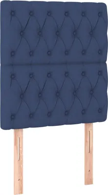 Image de vidaXL Têtes de lit 2 pcs. Bleu 80x7x78/88 cm Tissu