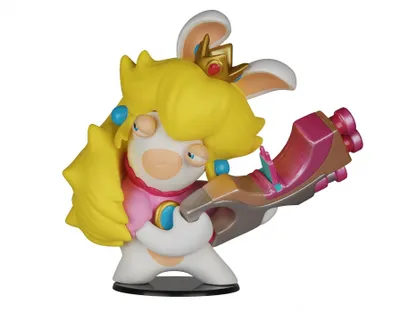 A figurine of a character from the Mario + Rabbids Sparks of Hope game.