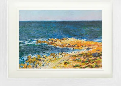 Produktbild von Claude Monet Gerahmtes Bild Mit Edlem Passepartout | Wand-Bilder | Im Bilderrahmen - Das Mittelmeer In Antibes, 1888 (30 x 40 cm)