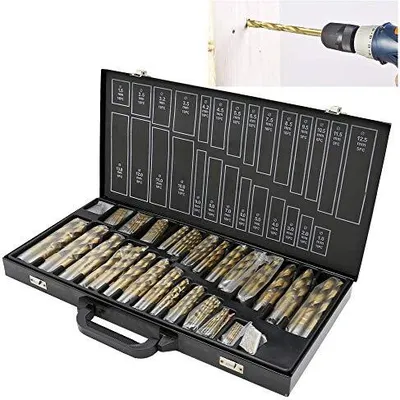 Image de Wolketon 230 pcs. jeu de forets 1-13mm jeu de forets hélicoïdaux TiN forets hélicoïdaux DIN338 forets acier HSS revêtus forets à bois¡