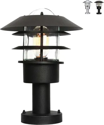 Produktbild von IP44 Gartenleuchte moderne Pfostenleuchte Helsingor - Schwarz