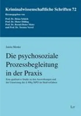 Produktbild von Die psychosoziale Prozessbegleitung in der Praxis