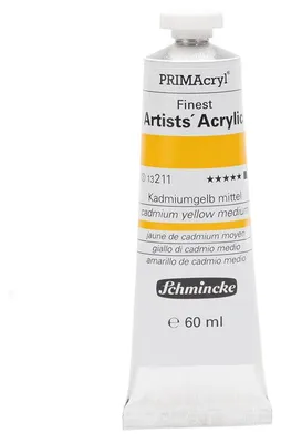 Produktbild von Schmincke PRIMAcryl Professional Acrylfarbe 60 ml - 211 Kadmiumgelb mittel