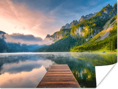 Produktbild von MuchoWow® Poster Eindrucksvoller Sonnenaufgang in den Bergen von Österreich 120x90 cm - Wandbild