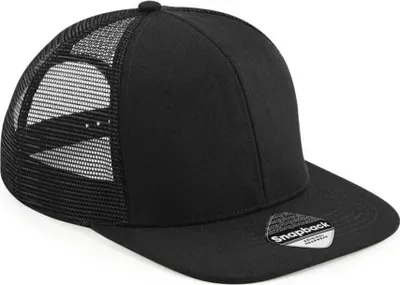 StyleBREAKER Unisex Snapback Cap – Meliert Mit Mesh Hinten, Verstellbare Basecap