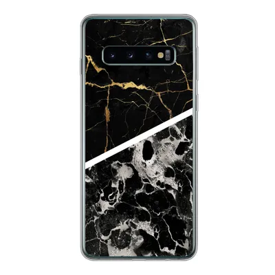 Produktbild von MuchoWow® Handyhülle Schutzhülle Hülle für Samsung Galaxy S10 Marmor - Gold - Luxus Silikon Softcase Handy Hülle - Handytasche