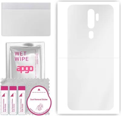 Produktbild von apgo Rückseite Schutzfolie, klar, kompatibel mit Oppo A9 (2020), Hinten Hydrogel-Displayschutzfolie mit Positionierhilfe, kratzfest, einfache Montage