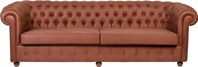 Obrázok produktu pre Hnedá trojmiestna pohovka Chesterfield 3-miestna pohovka do obývačky Moderné pohovky