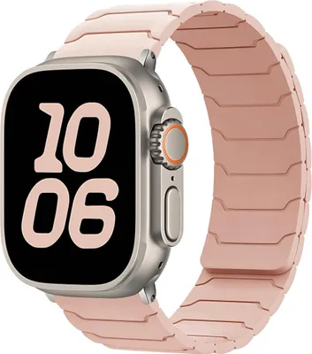 Produktbild von Silikon Armband für Apple Watch 11 10 9 8 7 6 5 4 3 SE Ultra Silikon Sport Ersatzband 42mm (Serie 1-3) /44/45/46/49mm Sandrosa