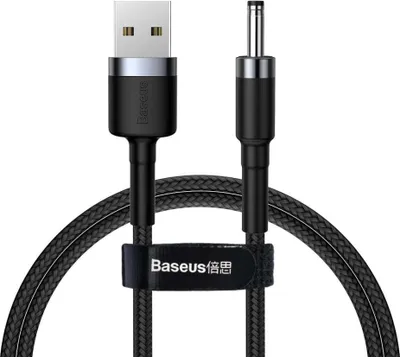 Produktbild von Baseus Cafule USB / DC 3,5 mm Ladekabel 2A 1 m - Schwarz