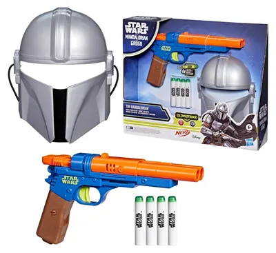 Immagine prodotto di Nerf Glowstrike, Star Wars, The Mandalorian e Grogu - Set maschera e blaster di The Mandalorian