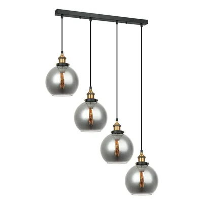 Immagine prodotto di Italux Cardena lampadario industriale nero MDM-4330/4 GD+SG