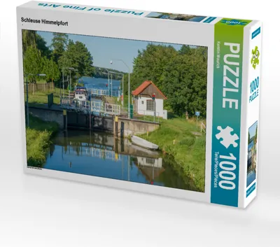 Produktbild von CALVENDO Puzzle Schleuse Himmelpfort | 1000 Teile Lege-Größe 64x48cm Foto-Puzzle für glückliche Stunden