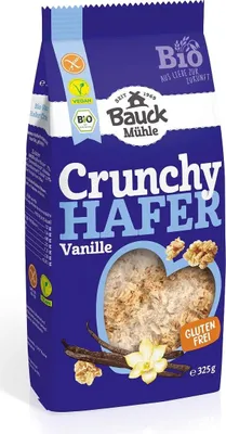CRUNCHY OWSIANE WANILIOWE BEZGLUTENOWE BIO 325 g - BAUCK HOF