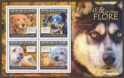 Produktbild von Briefmarken Guinea 2011 Mi 8334-8337 Kleinbogen (kompl. Ausgabe) postfrisch Hunde