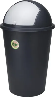 Produktbild von Abfalleimer mit Schwingdeckel - 50L, Kunststoff, 90% Recycelt, Anthrazit