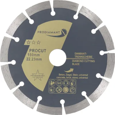 Obrázok produktu pre PRODIAMANT diamantový rezný kotúč 150 mm na betón, kameň, tehly, univerzálny