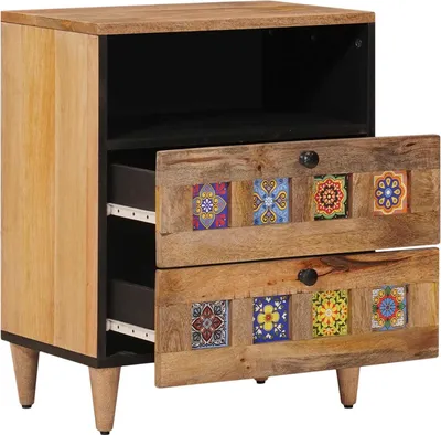 Zdjęcie produktu dla vidaXL Szafka nocna Naturalna 50 x 33 x 62 cm Lite drewno mango
