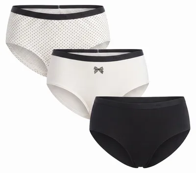 Immagine prodotto di DIM, confezione da 3 culottes in cotone da donna, modello con tasche, articolo D4C20