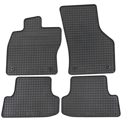 Zdjęcie produktu dla do Audi A3 od 09/2012/A3 Cabrio od 03/2014 Dopasowane dywaniki gumowe PETEX 4-częściowe czarne dywaniki na każdą pogodę Gumowe dywaniki podłogowe