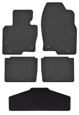 Produktbild von Gummi-Fußmatten + Tunnel für Mazda CX-5 II 2017- (SUV) – 5-tlg, Schwarz, passgenau – Wielganizator SolidTread