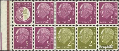 Produktbild von Briefmarken BRD (BR.Deutschland) 1956 Mi Hbl6 postfrisch