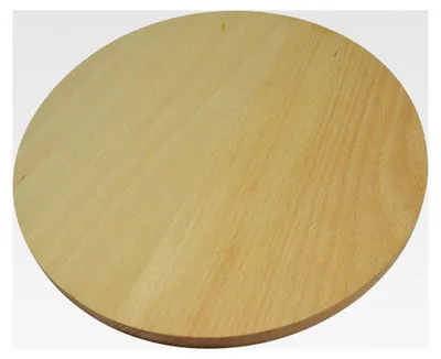 Produktbild von Rundes Holzschneidebrett, doppelseitig, 20 cm