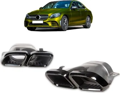 Zdjęcie produktu dla Osłony rury wydechowej ESD, czarne, pasujące do Mercedesa klasy C (C205, A205), GLC (X253, C253) w wersji AMG-Line
