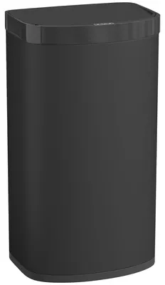 Produktbild von Sensor Mülleimer 55L Abfalleimer mit Soft-Close-Deckel aus Edelstahl, für Küche Fitnessstudio Büro, Schwarz