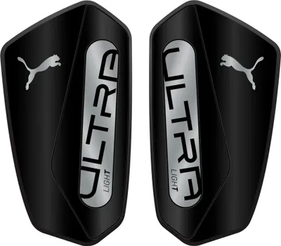 Produktbild von PUMA ULTRA Light Football Sleeve Shinguards, Erwachsene, Unisex, L, EVA (Äthylen-Vinylazetat), Polyester, Polypropylen, Schwarz, Silber