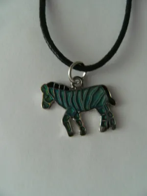 Produktbild von Stimmungskette Zebra Kette Anhänger Modeschmuck Ketten Geschenke Schmuck Wildtier Tier