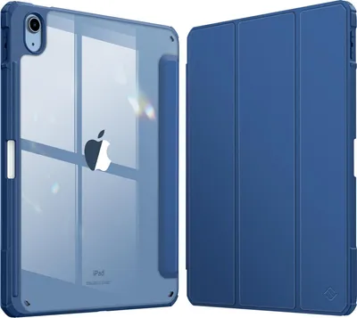 Produktbild von Fintie Hybrid Hülle für iPad (A16) 11 Generation 11 Zoll 2025, iPad 10 Generation 10.9 Zoll 2022 mit Stifthalter - Stoßfeste Schutzhülle mit transparenter Hartschale auf der Rückseite, (Navy)