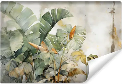 Produktbild von Muralo Vlies Fototapete Tropische BLÄTTER Aquarell Abstraktion 254 cm x 184 cm