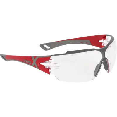 Zdjęcie produktu dla Okulary ochronne UVEX pheos cx2 exc. AS AF bezbarwne niebieskie/gr 9198.257, poziom ochrony:2C-1,2 (DIN EN 170), kolor:czerwony/szary, norma EN:166