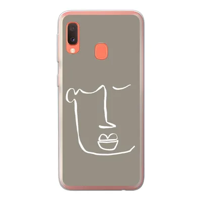 Produktbild von MuchoWow® Handyhülle Schutzhülle Hülle für Samsung Galaxy A20e Lippen - Abstrakt - Strichzeichnung Silikon Softcase Handy Hülle - Abdeckung