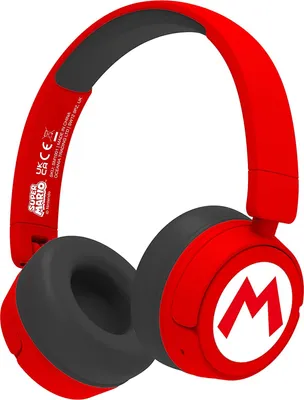 Zdjęcie produktu dla OTL Technologies Super Mario , Przewodowy i Bezprzewodowy, Muzyka, Słuchawki, Czerwony, Czarny