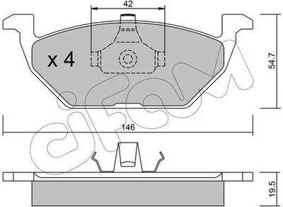 Produktbild von CIFAM Bremsbeläge Satz Vorne Bremsklötze für VW Golf IV Schrägheck (1J1) 822-211-0