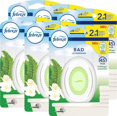 Produktbild von Febreze Bad Lufterfrischer Frühlingserwachen - Raumduft (6er Pack)