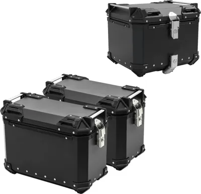 Produktbild von Motorrad Alukoffer Set / Aluminium Seitenkoffer XW38 + Topcase XB55 sc