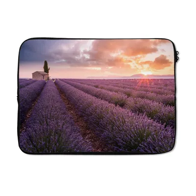 Produktbild von MuchoWow® Laptop Hülle 14 ZollLavendel - Haus - Frankreich Laptoptasche - Laptoptasche - Stoßsicher - Schutzhaube