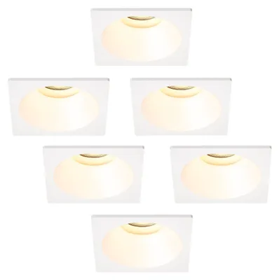 Image de Ledvion lot de 6 spot encastrable LED rond blanc 3W blanc chaud